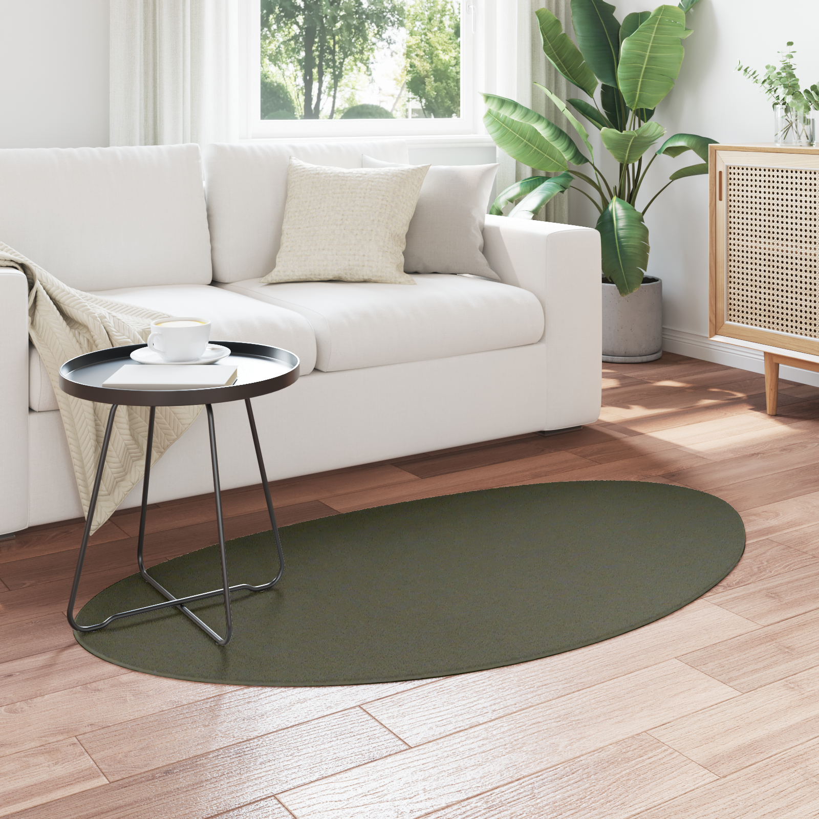 vidaXL Vloerkleed HUARTE kortpolig zacht en wasbaar 80x150 cm bosgroen