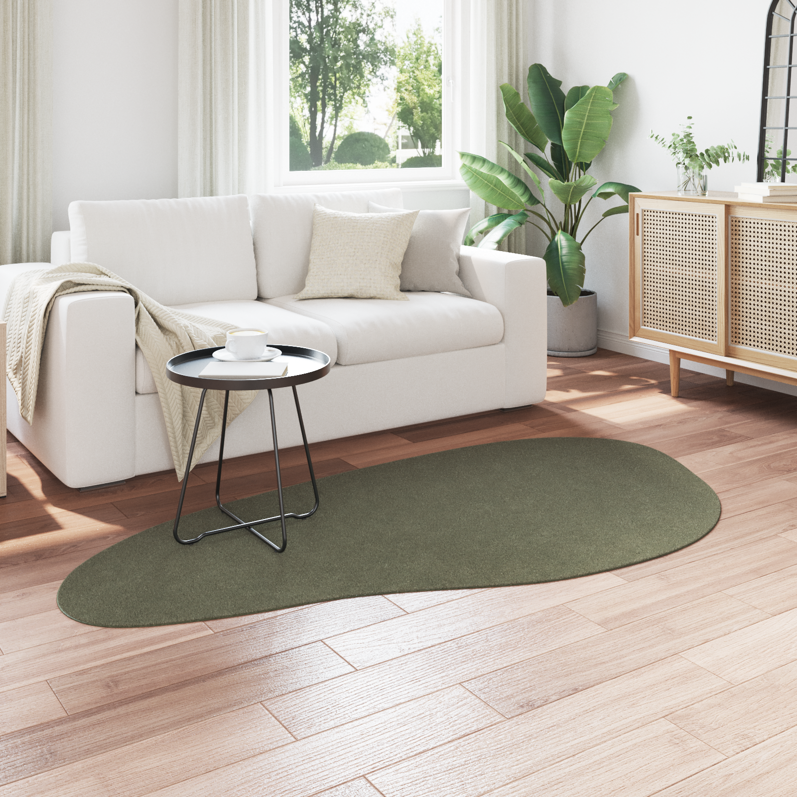 vidaXL Vloerkleed HUARTE kortpolig zacht wasbaar 100x200 cm bosgroen