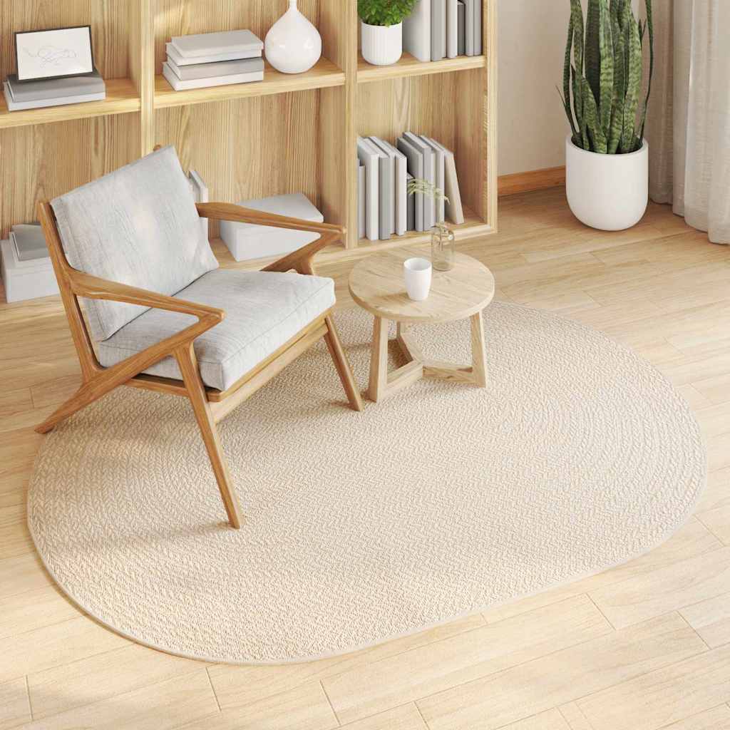 vidaXL Tapijt Crème 120 x 170 cm PP