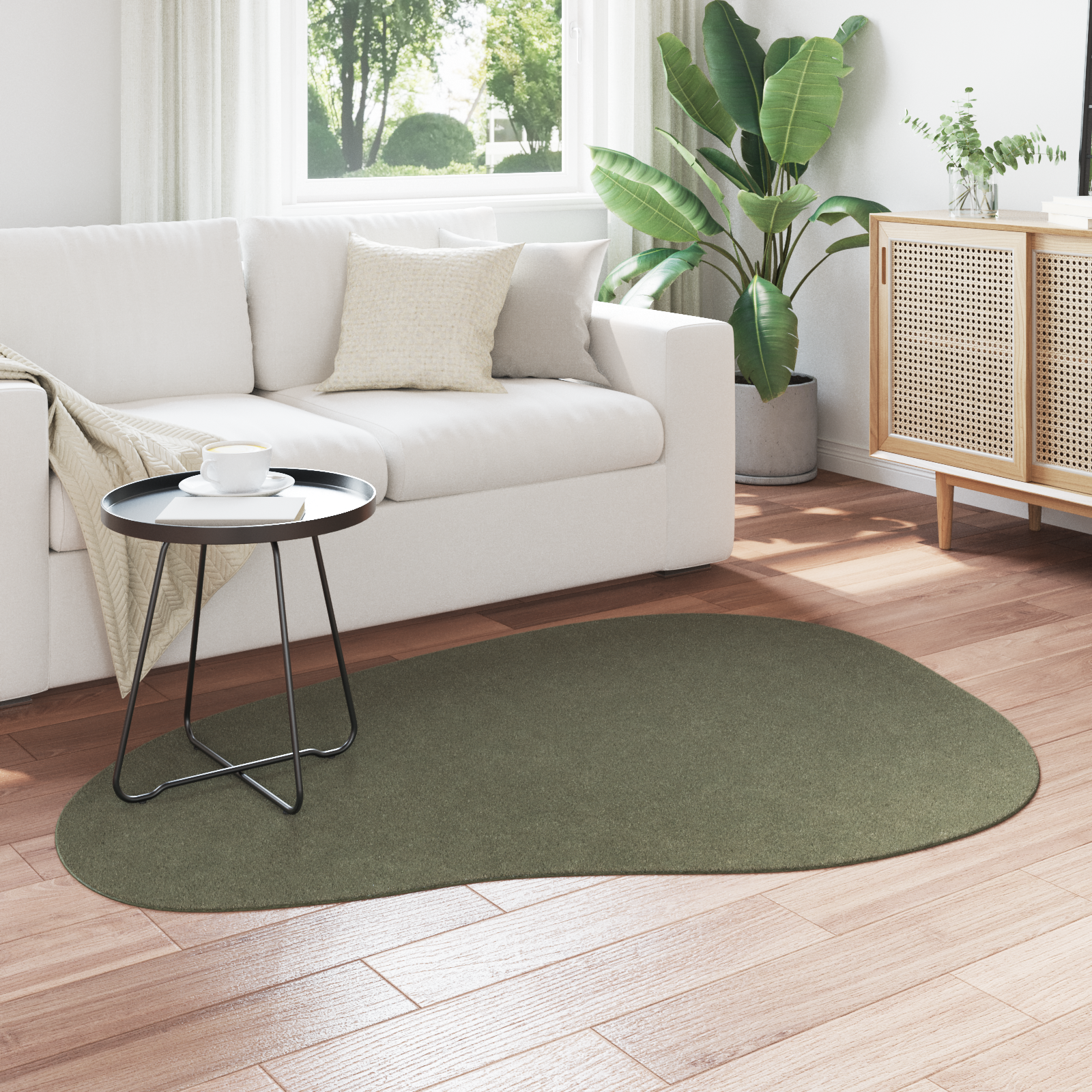 vidaXL Vloerkleed HUARTE kortpolig zacht wasbaar 120x170 cm bosgroen