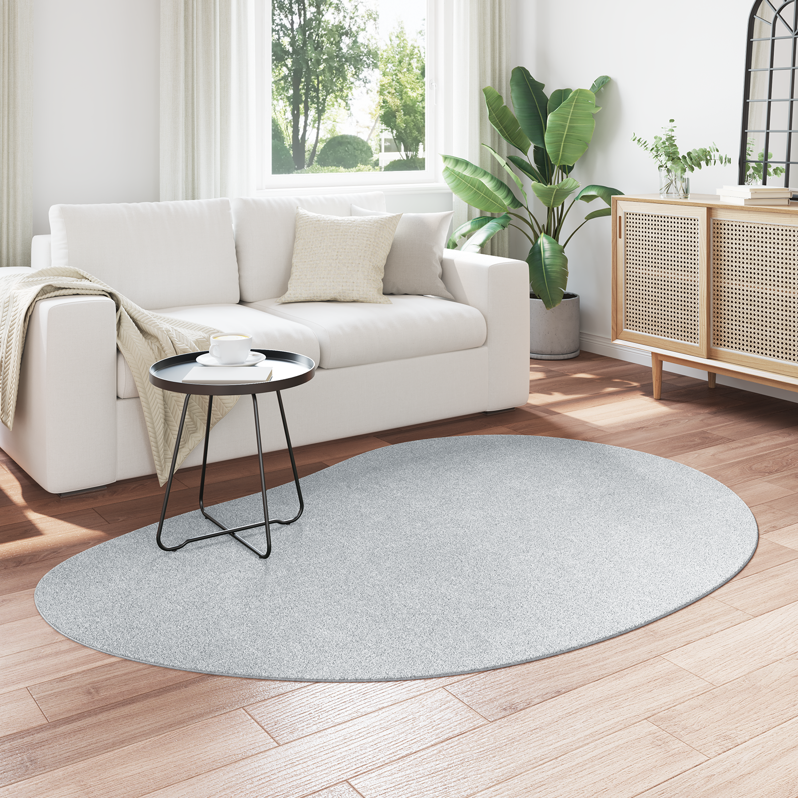 vidaXL Vloerkleed anti-slip 140x200 cm polyester grijs