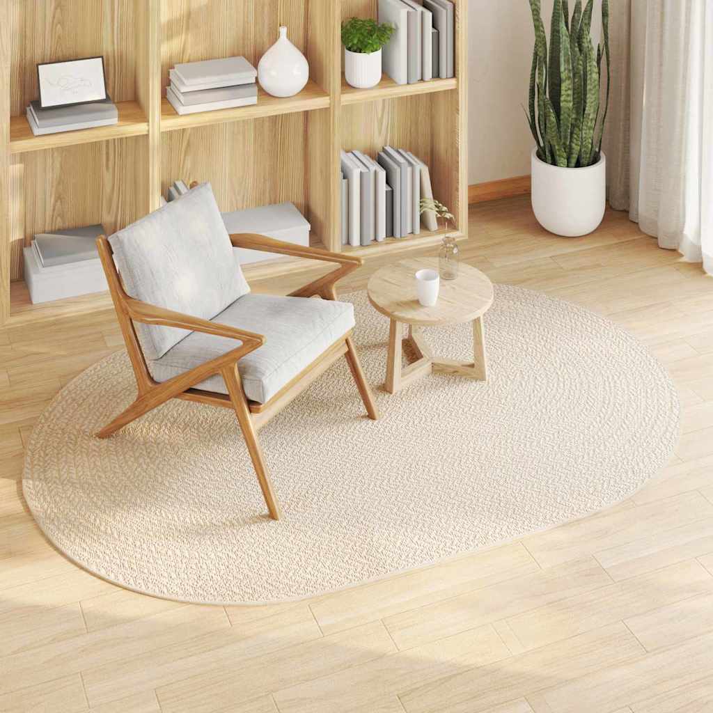 vidaXL Tapijt Crème 140 x 200 cm PP