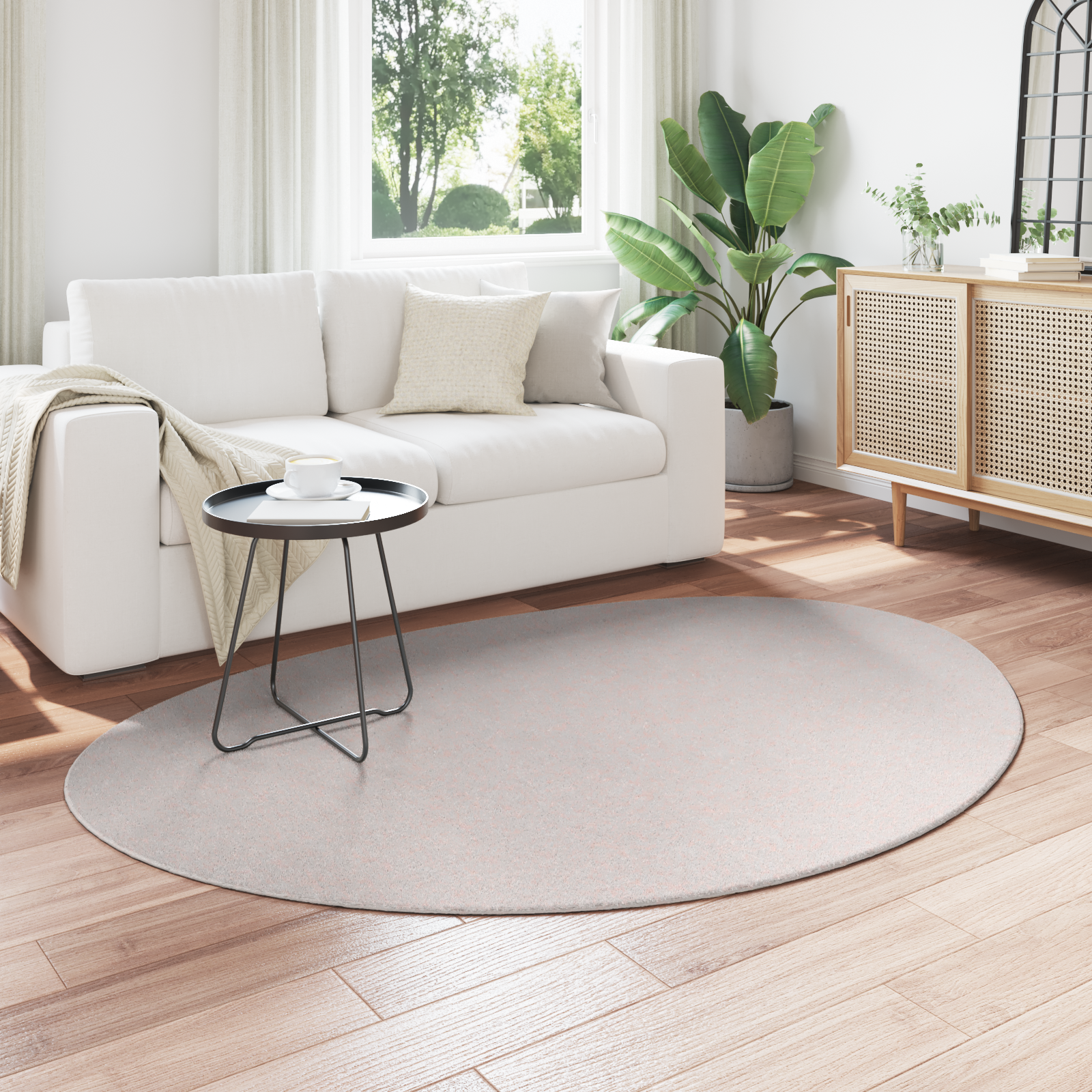 vidaXL Vloerkleed HUARTE kortpolig zacht wasbaar 140x200 cm zandkleur
