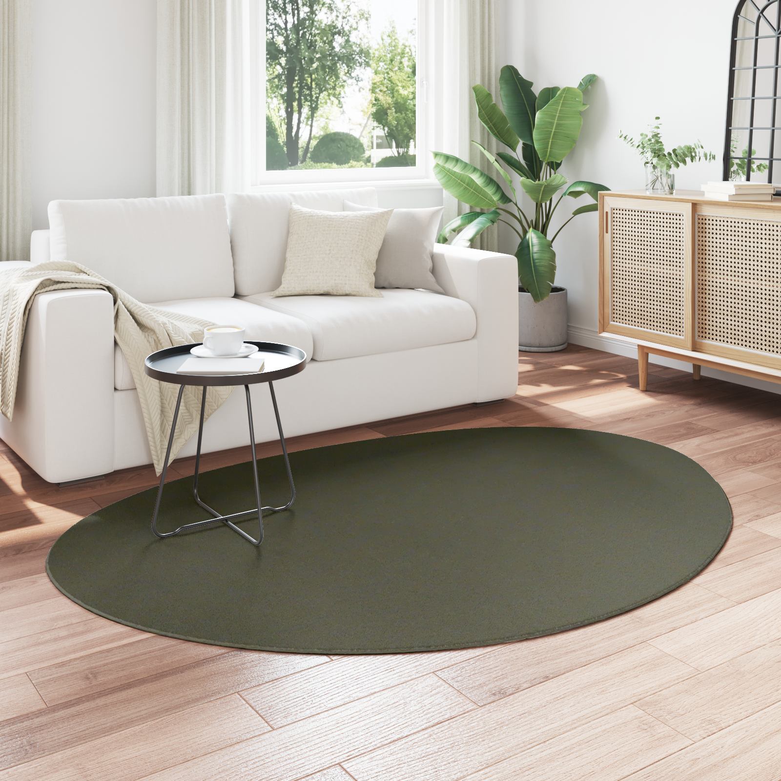 vidaXL Vloerkleed HUARTE kortpolig zacht wasbaar 140x200 cm bosgroen