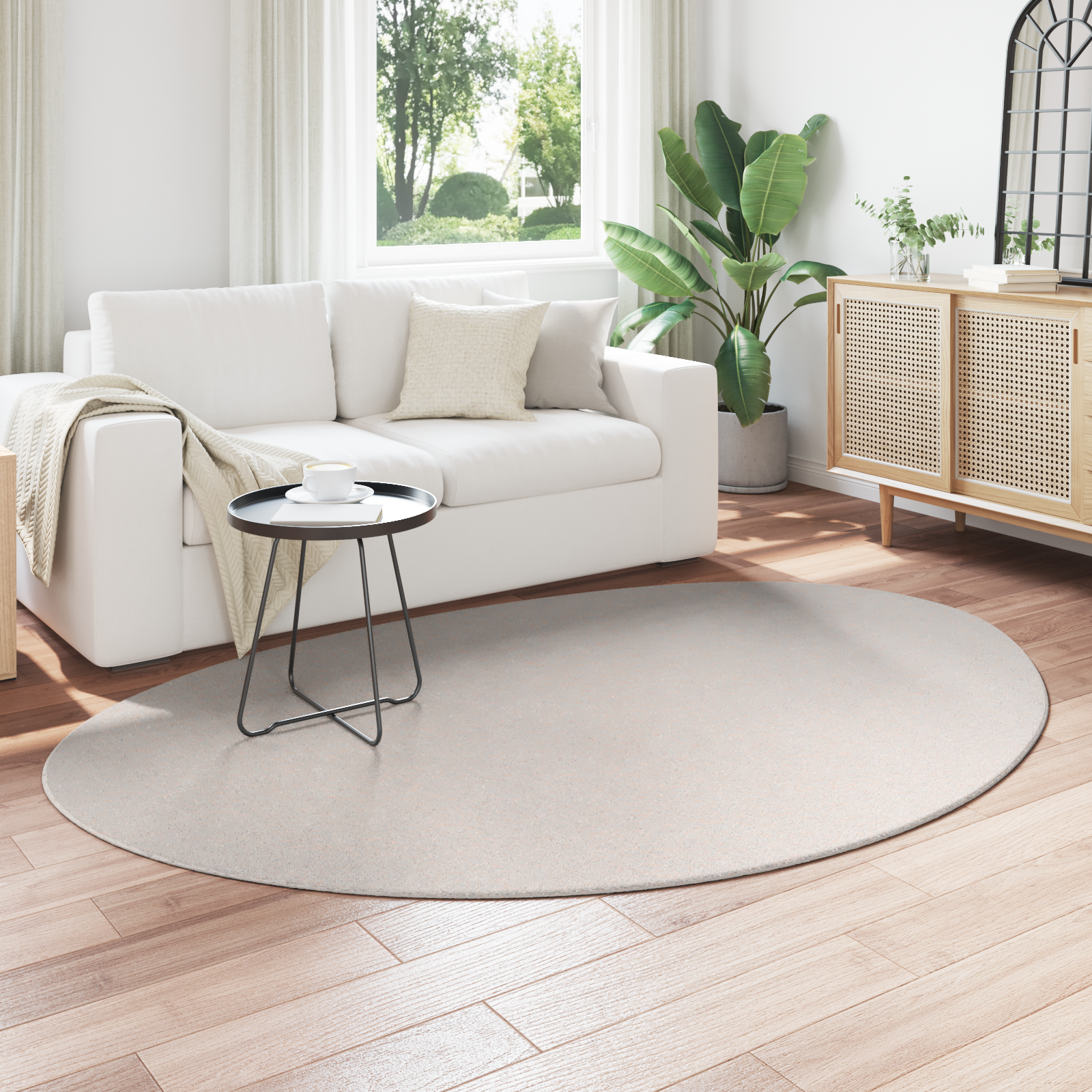 vidaXL Tapijt HUARTE Korte Pool Zacht en Wasbaar Sand 160x230 cm
