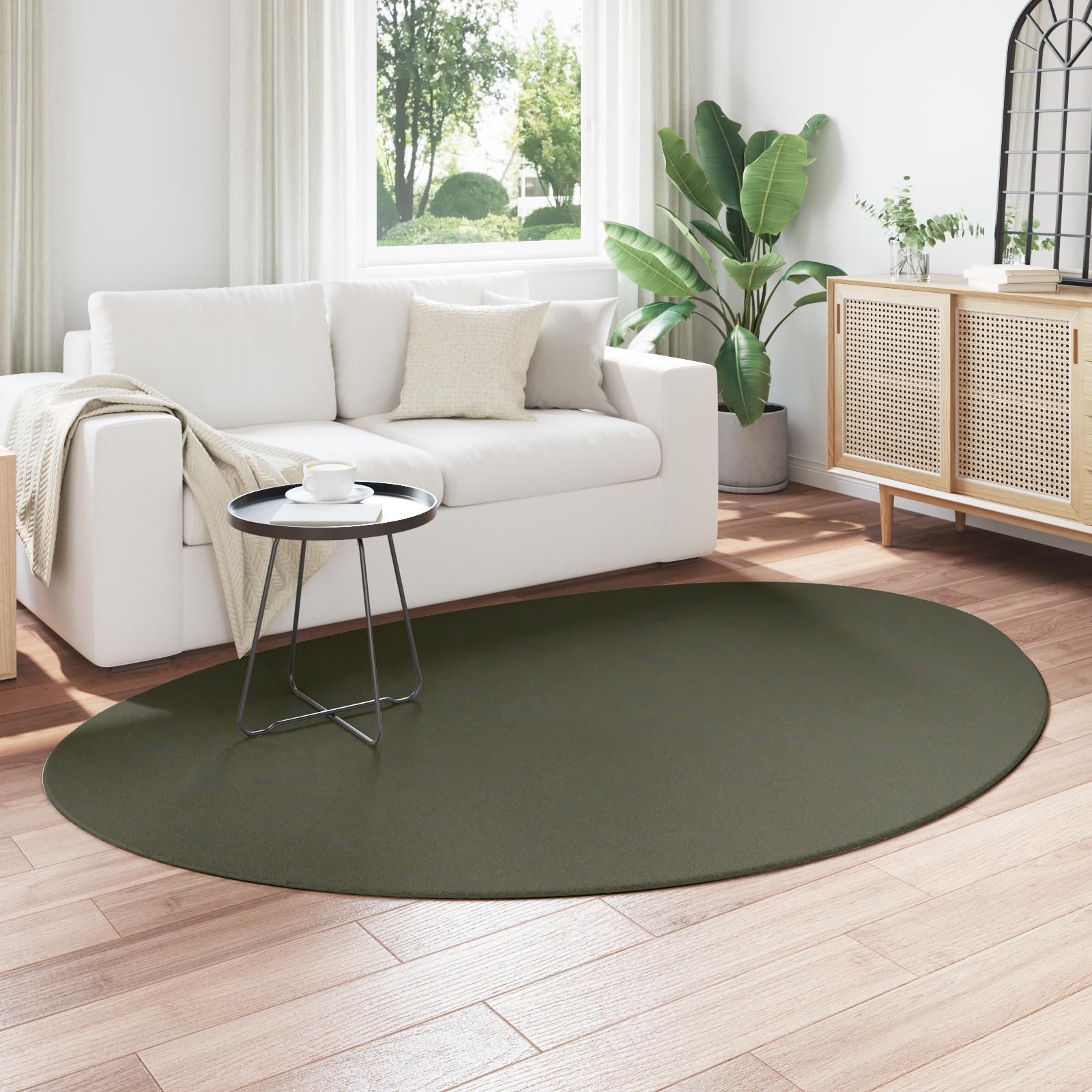 vidaXL Vloerkleed HUARTE kortpolig zacht wasbaar 160x230 cm bosgroen