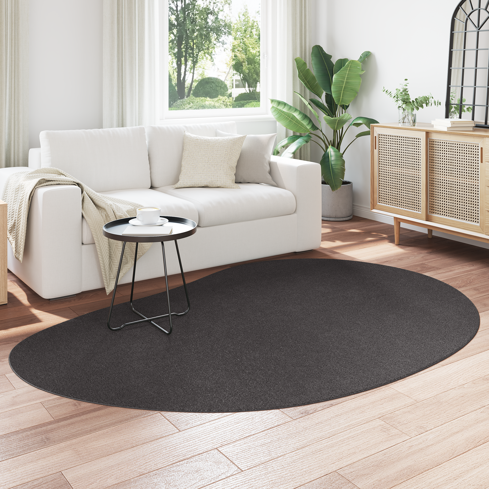 vidaXL Vloerkleed HUARTE kortpolig zacht wasbaar 160x230 cm antraciet