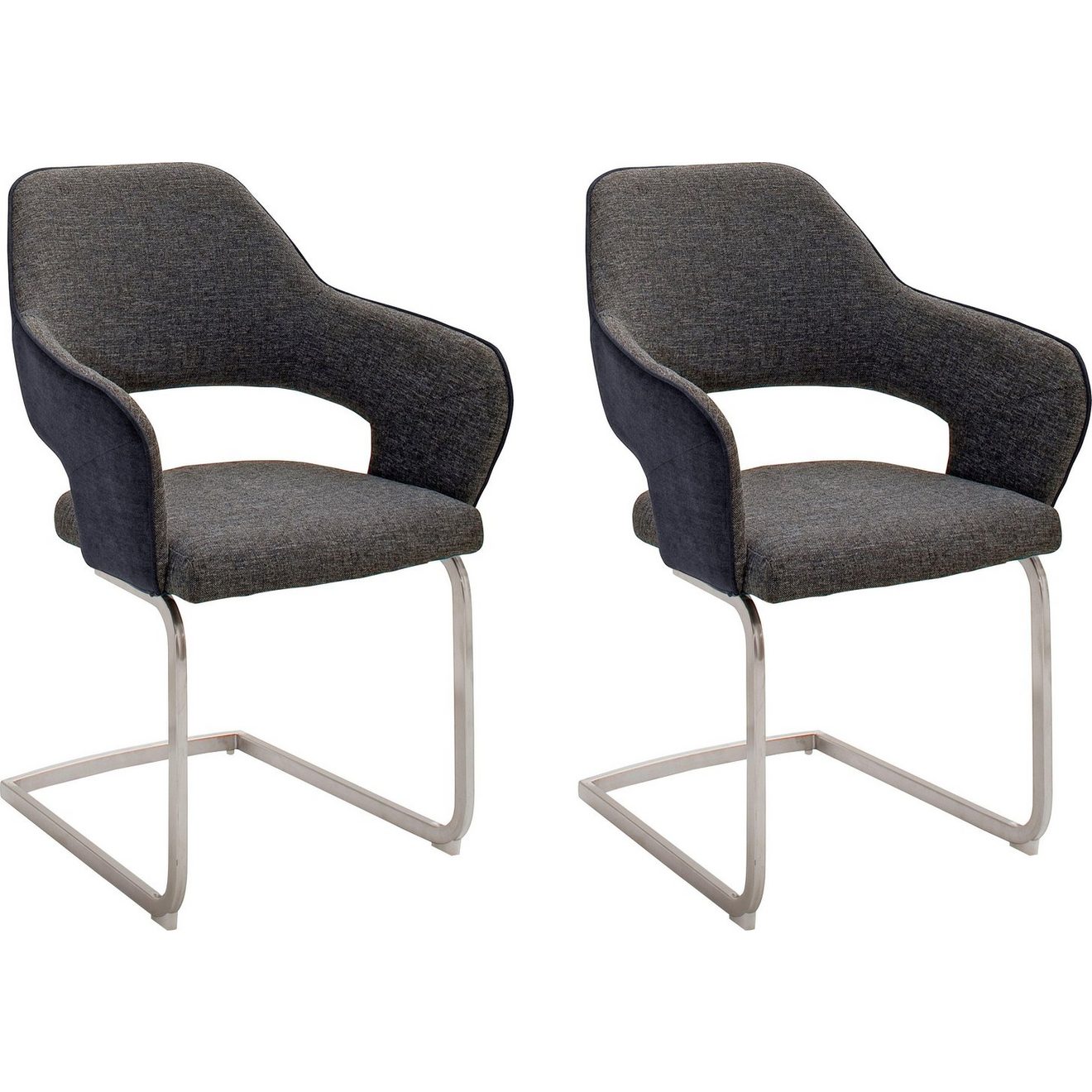 MCA furniture Vrijdragende stoel NEWCASTEL Stoel belastbaar tot 120 kg (set, 2 stuks)