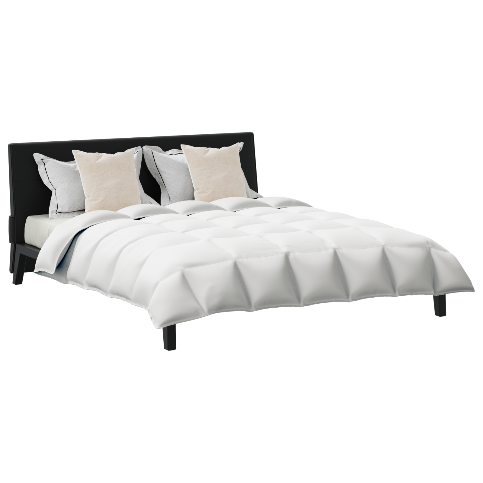 vidaXL Dekbed Anders met kussen 3 pcs Wit 200 x 220 cm Dons