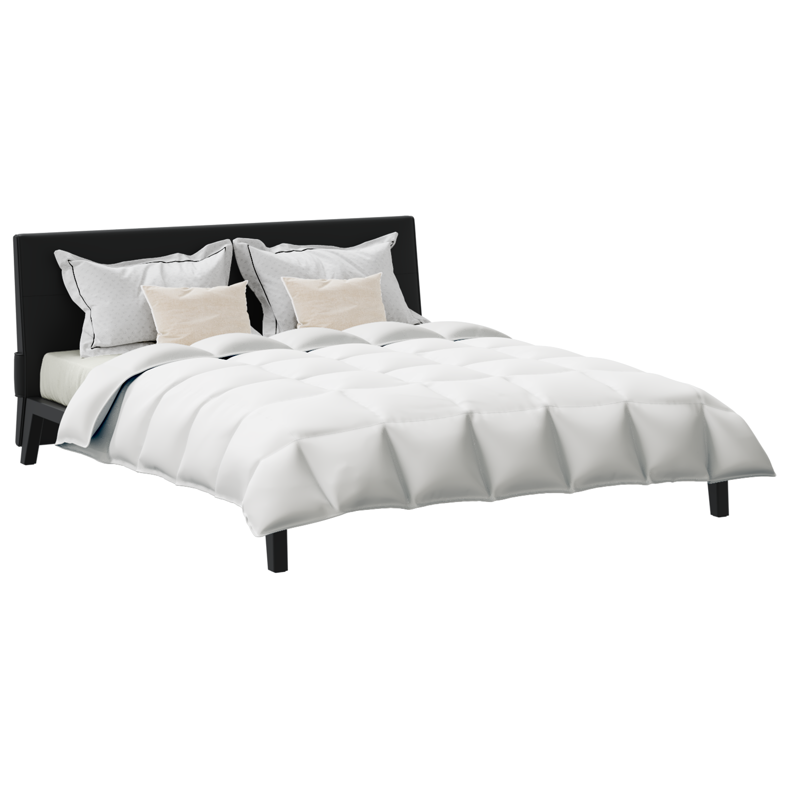 vidaXL Dekbed Anders met kussen 3 pcs Wit 240 x 200 cm Dons