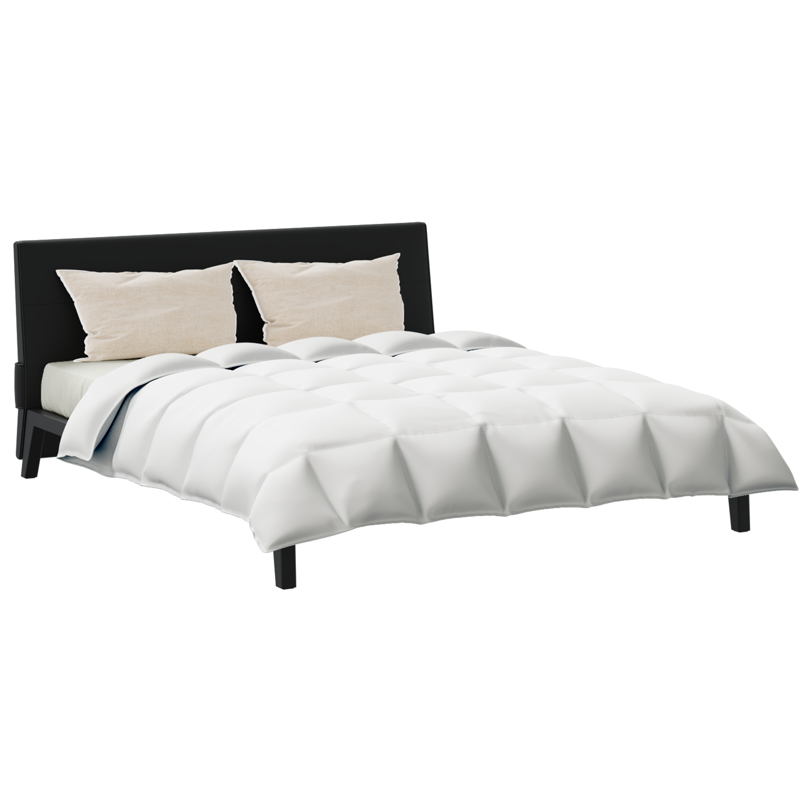vidaXL Dekbed Anders met kussen 3 pcs Wit 200 x 220 cm Dons