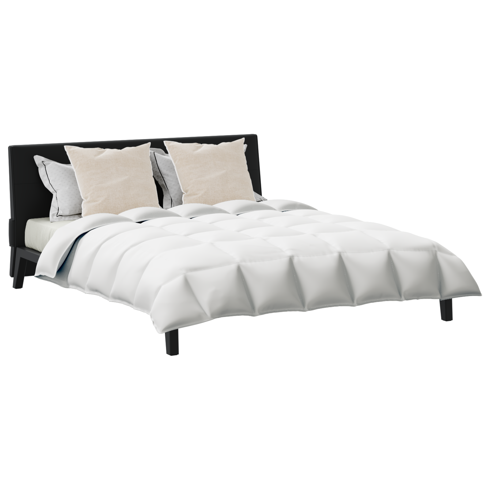 vidaXL Dekbed Anders met kussen 3 pcs Wit 240 x 200 cm Dons