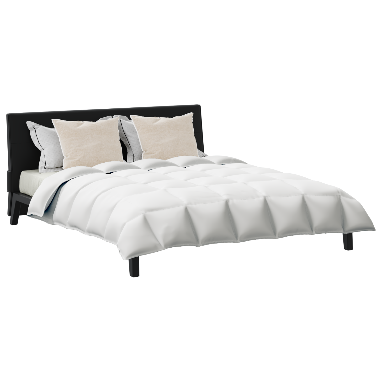 vidaXL Dekbed Anders met kussen 3 pcs Wit 240 x 220 cm Dons