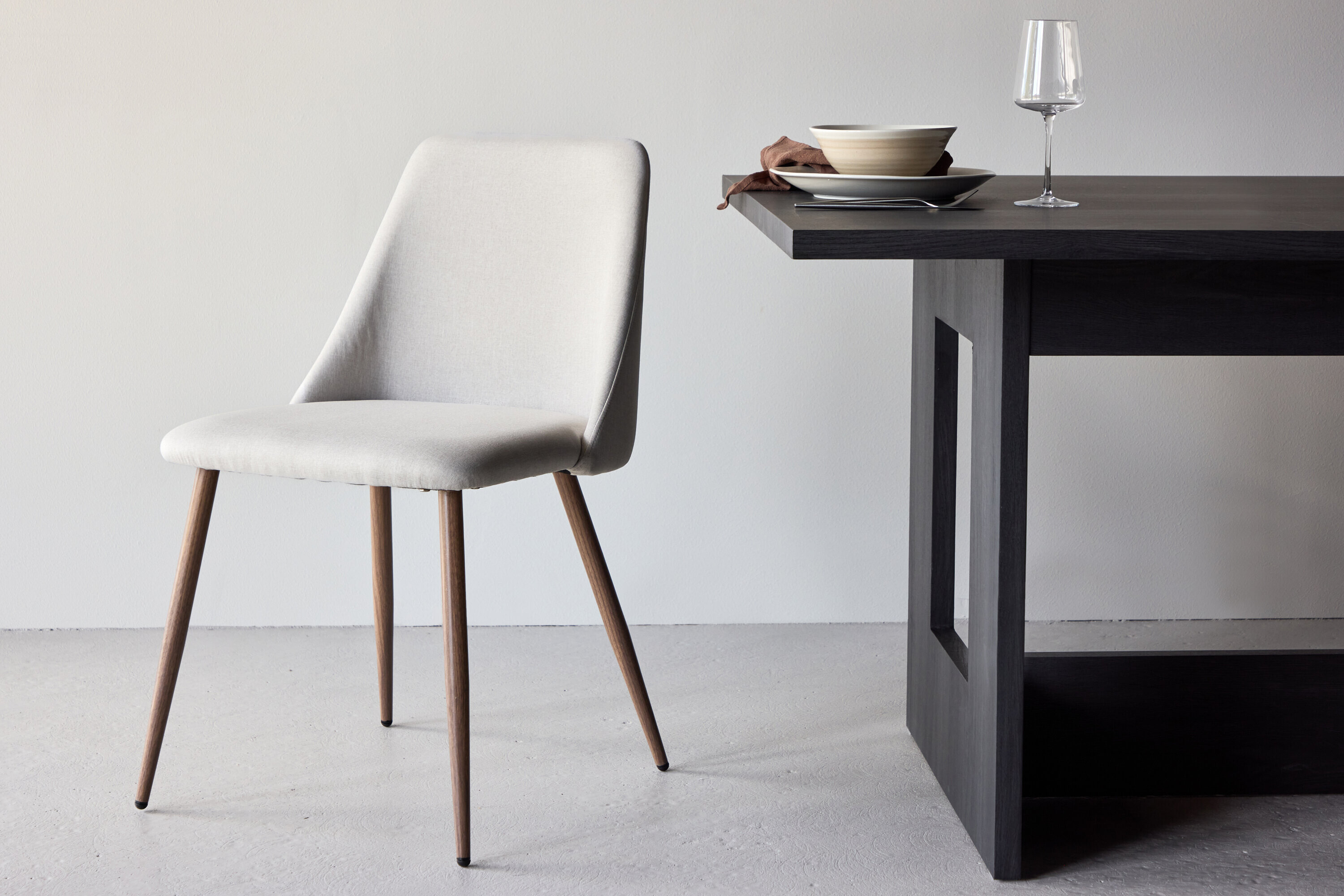 Nohr Eetkamerstoel Denon Linnenlook - Beige