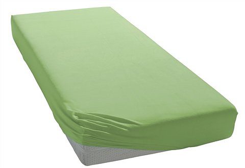 Bellana Hoeslaken Jersey-elastaan aqua in mt. 90x200, 140x200 of 180x200 cm van katoen, voor matrassen tot 35 cm hoogte, laken, hoeslaken (1 stuk)