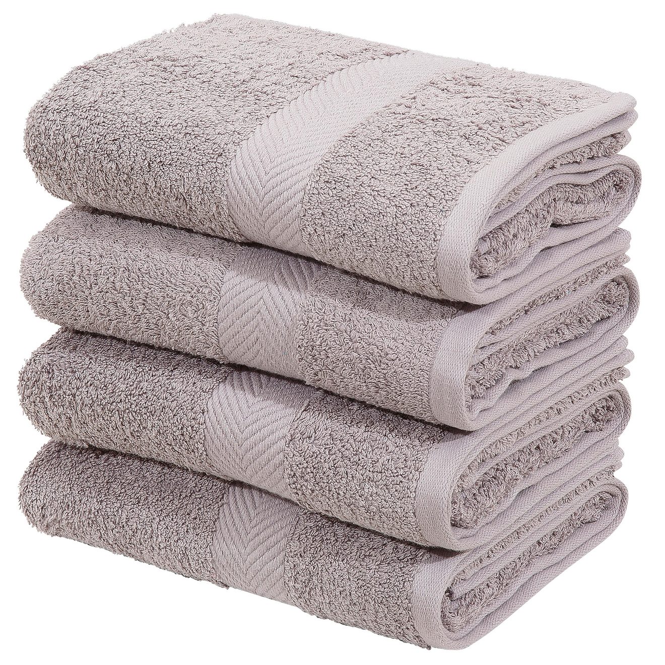My home Handdoeken Eva, 4 handdoeken 50x100 Topkwaliteit 550g/m², zacht, handdoekenset van 100% katoen (4 stuks)