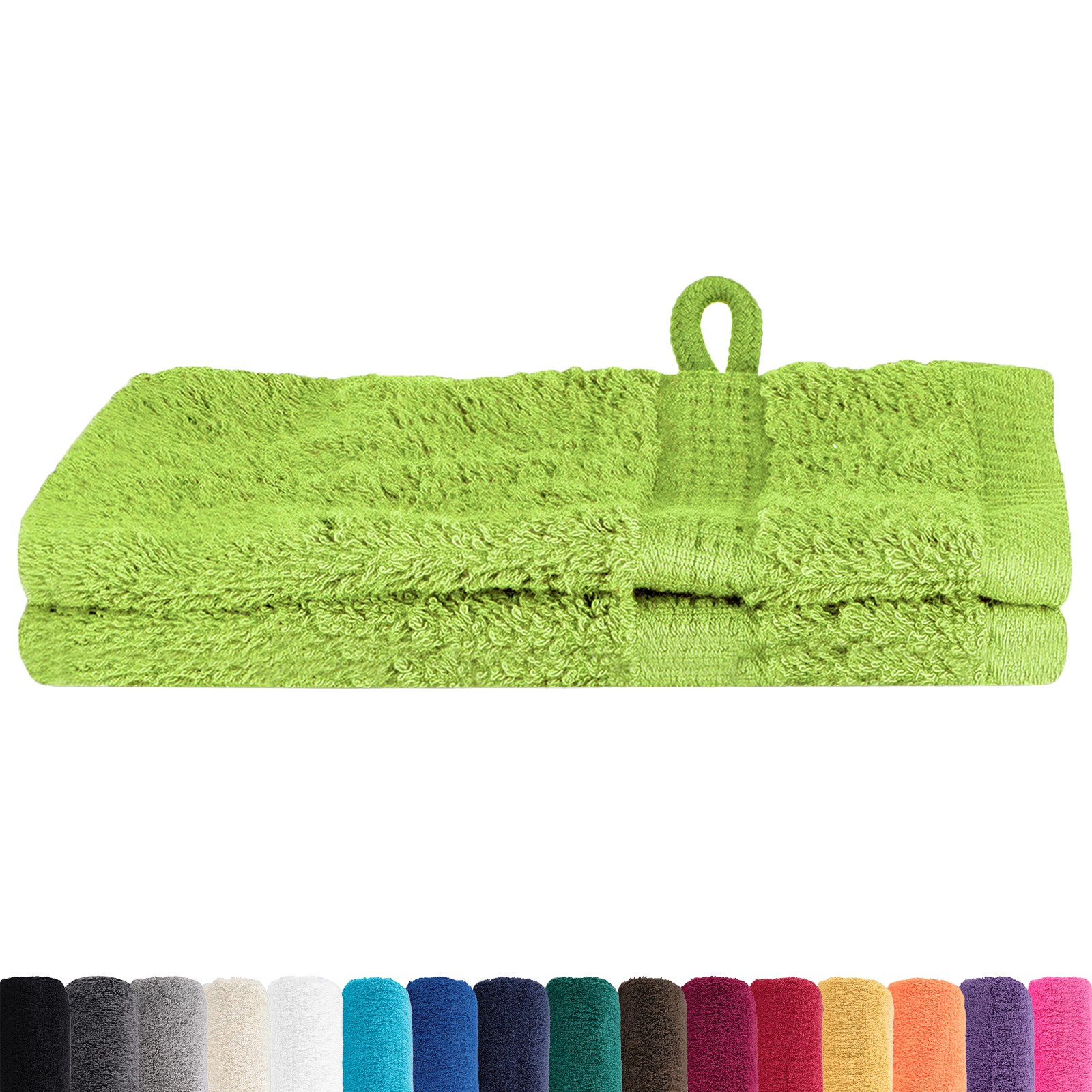 vidaXL Waskruisjes 2 pcs Appelgroen 15 x 21 cm Katoen