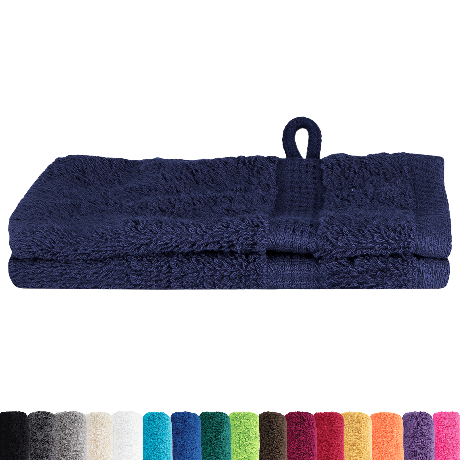 vidaXL Waskruisjes 2 pcs Marineblauw 15 x 21 cm Katoen