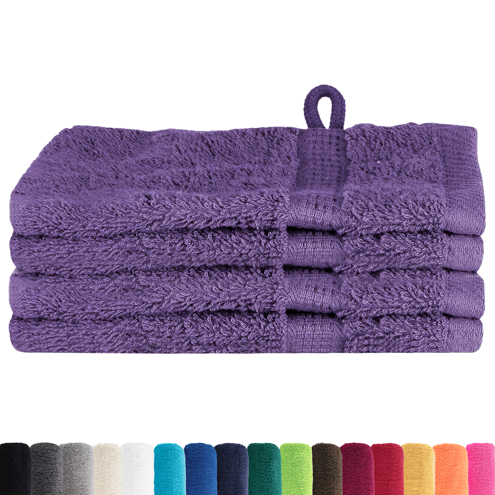 vidaXL Waskruisjes 4 pcs Paars 15 x 21 cm Katoen