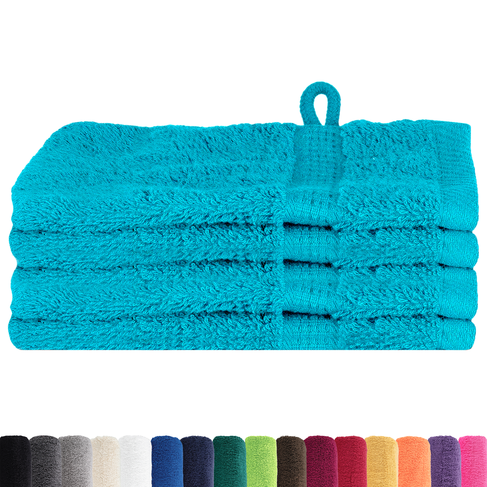 vidaXL Waskruisjes 4 pcs Turquoise 15 x 21 cm Katoen
