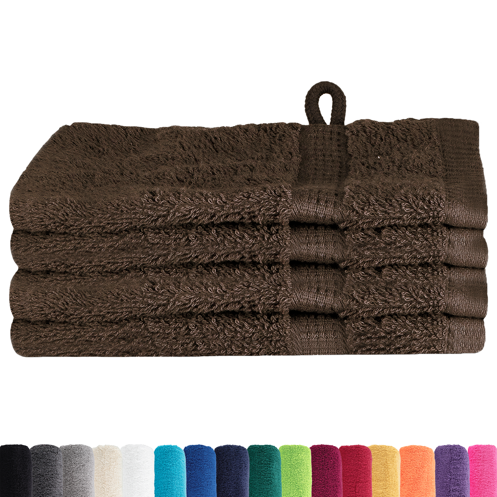 vidaXL Waskruisjes 4 pcs Bruin 15 x 21 cm Katoen