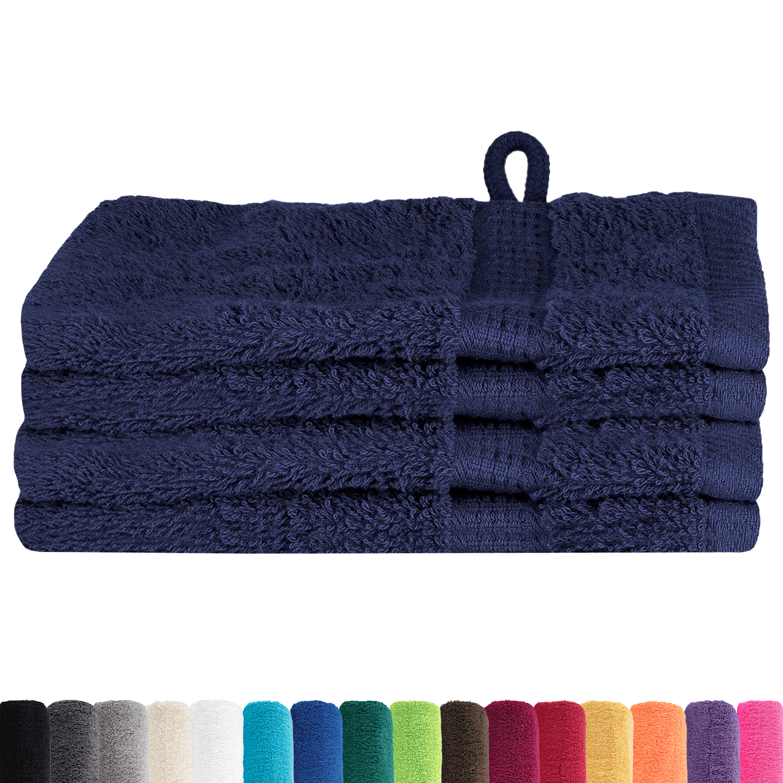 vidaXL Waskruisjes 4 pcs Marineblauw 15 x 21 cm Katoen