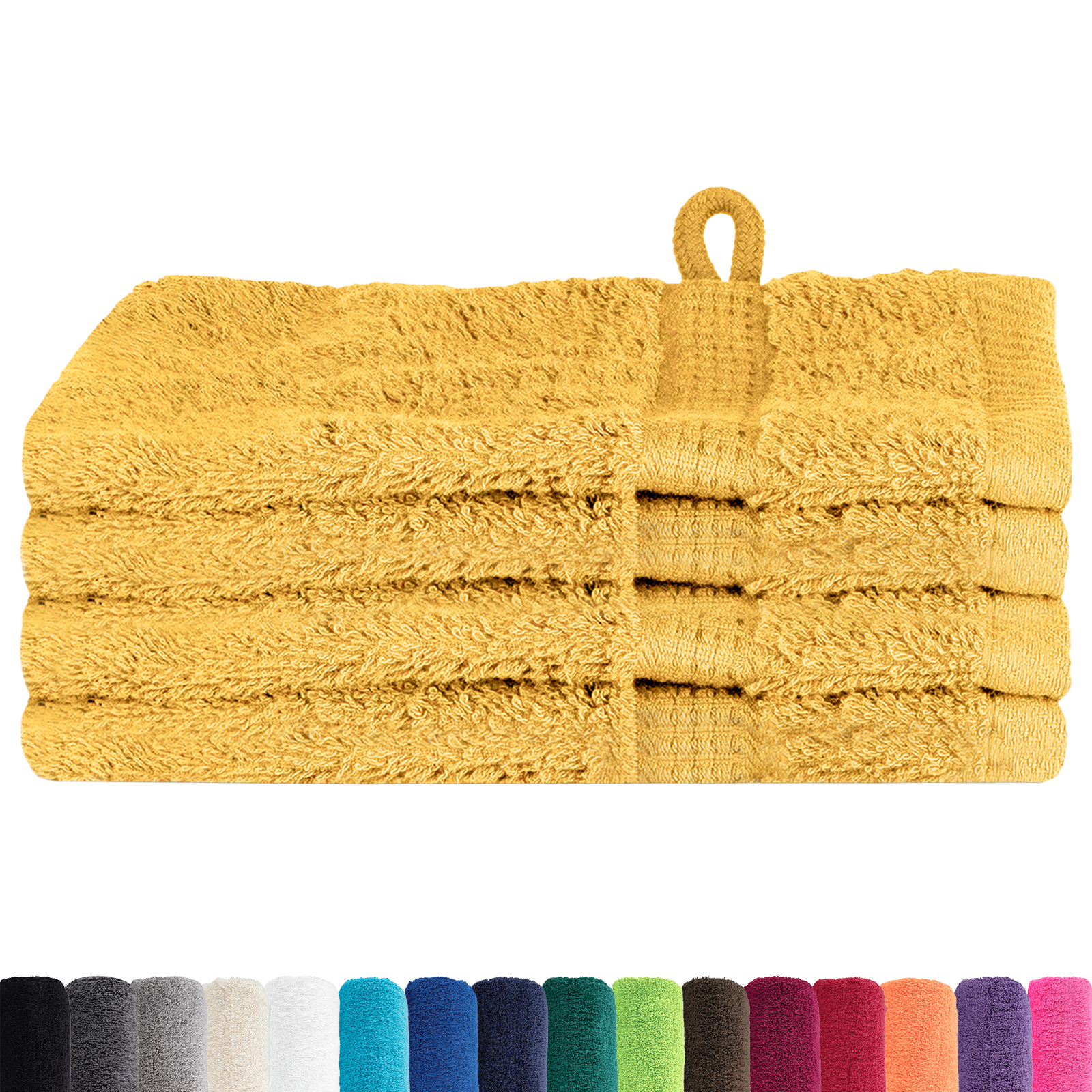vidaXL Waskruisjes 4 pcs Goud 15 x 21 cm Katoen