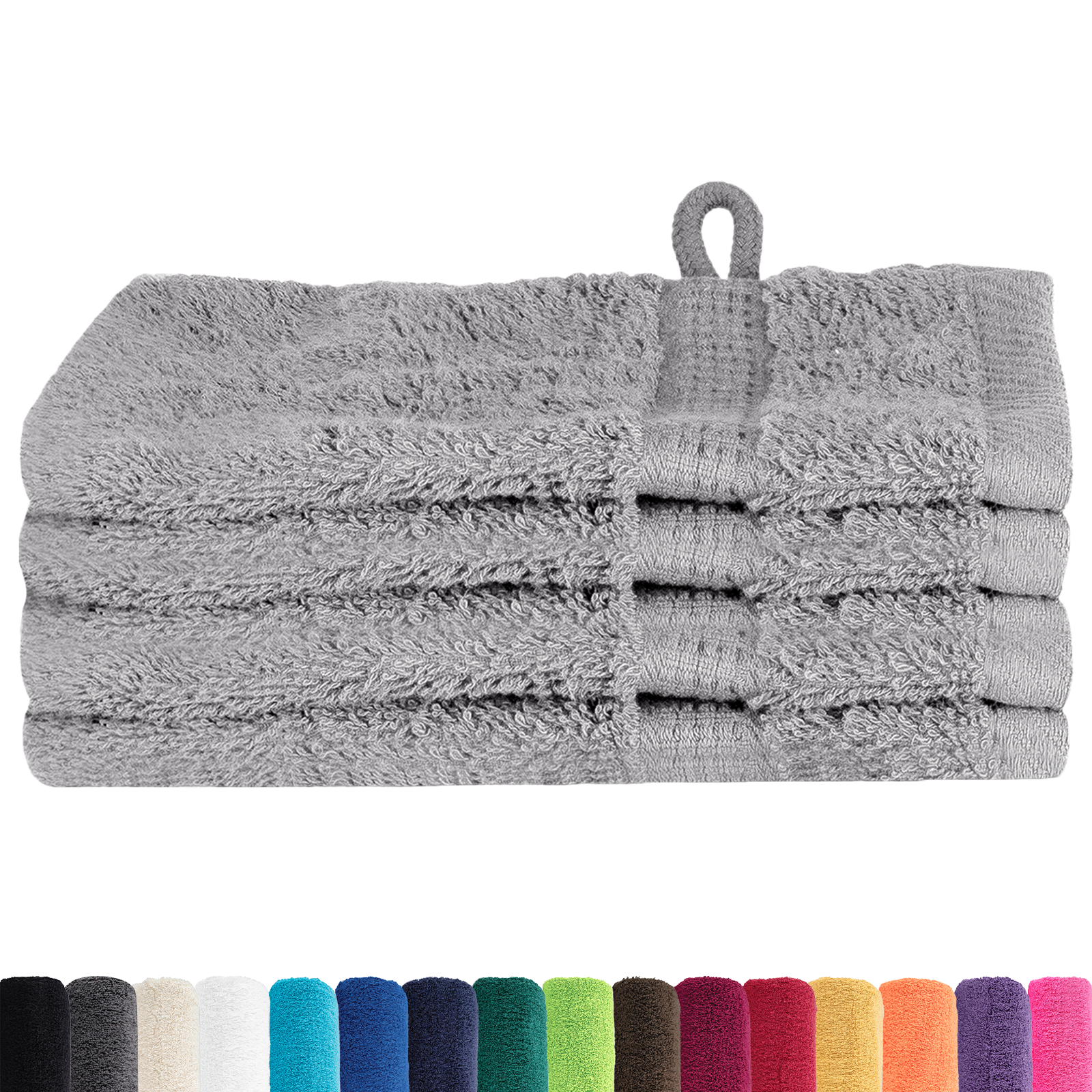 vidaXL Waskruisjes 4 pcs Grijs 15 x 21 cm Katoen