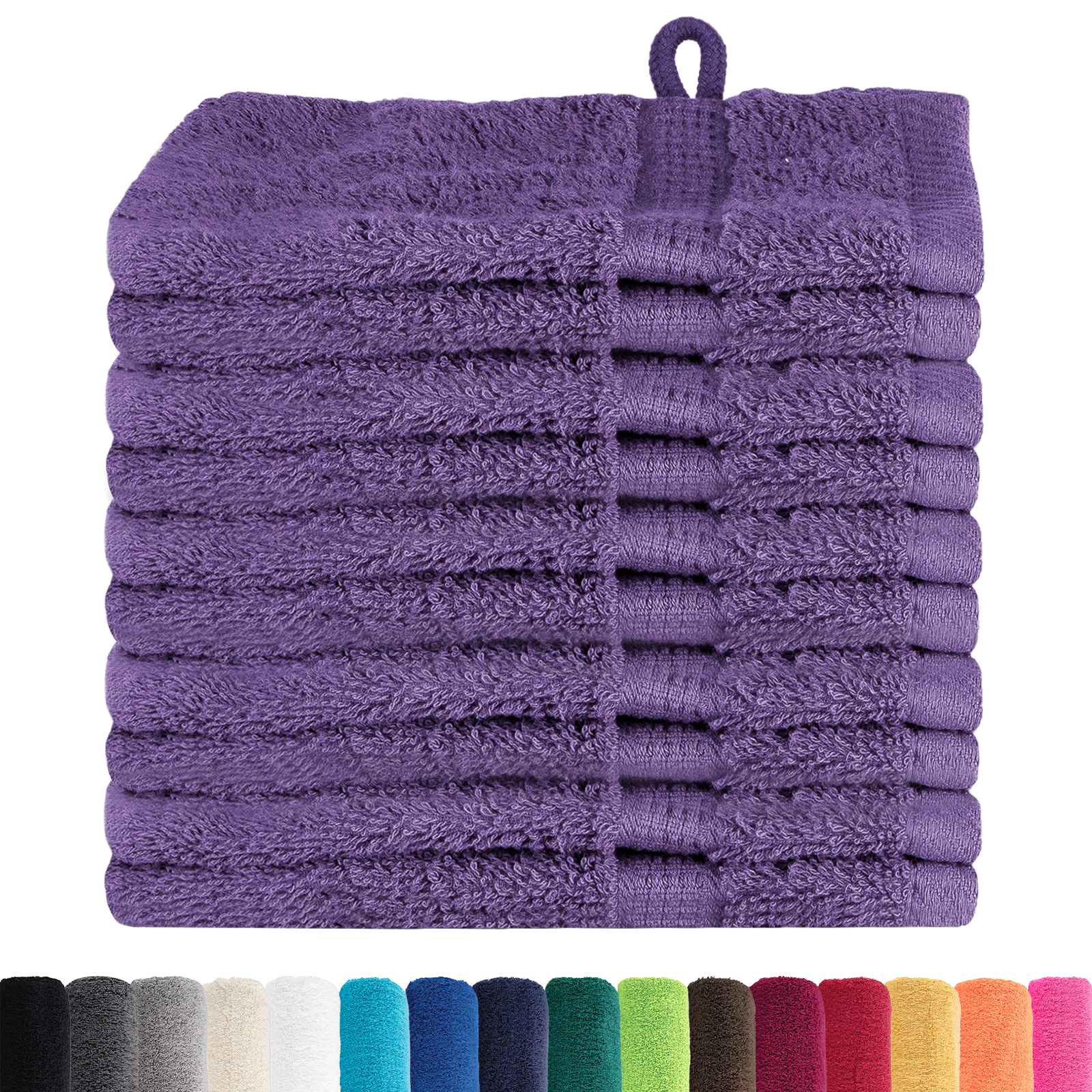 vidaXL Waskruisjes 10 pcs Paars 15 x 21 cm Katoen