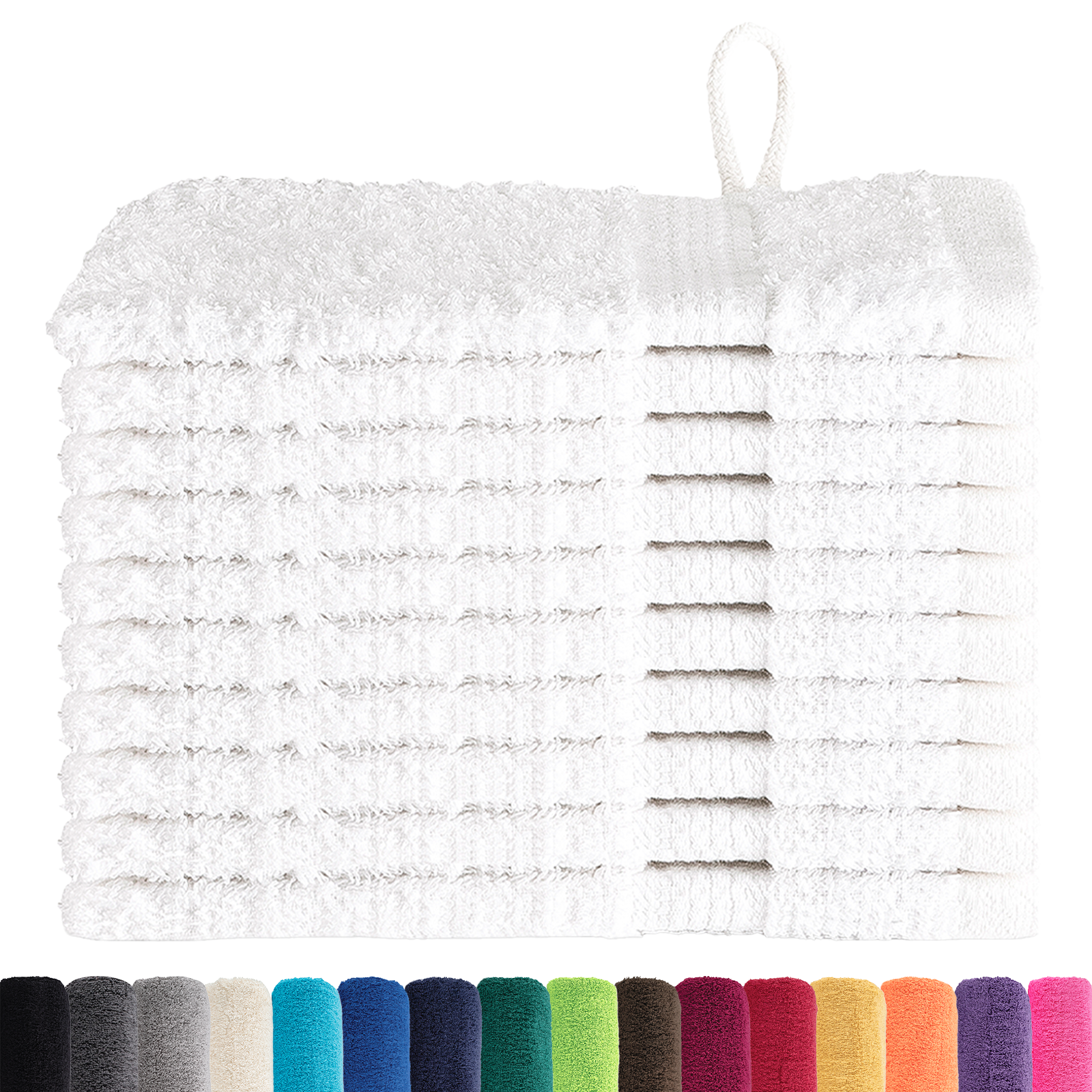 vidaXL Waskruisjes 10 pcs Wit 15 x 21 cm Katoen