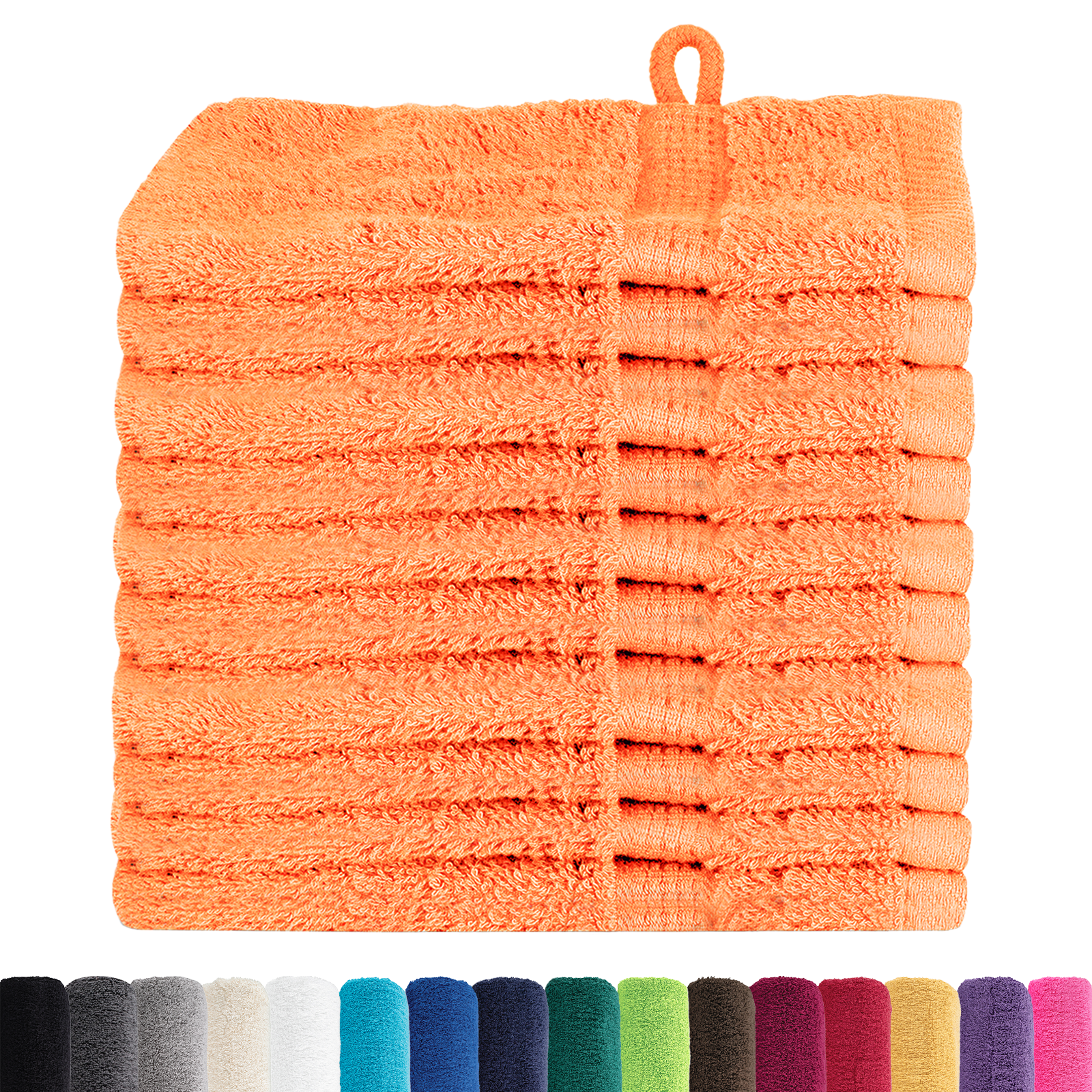 vidaXL Waskruisjes 10 pcs Oranje 15 x 21 cm Katoen