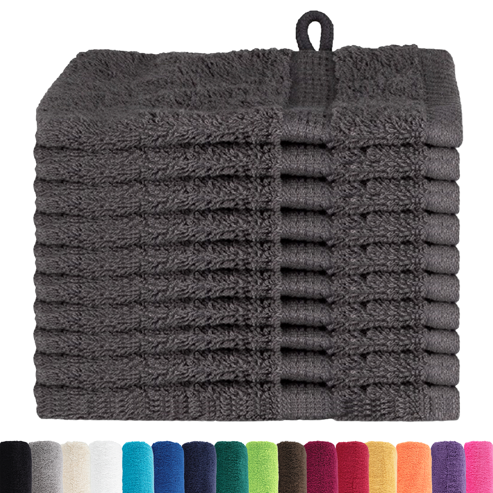 vidaXL Waskruisjes 10 pcs Antraciet 15 x 21 cm Katoen