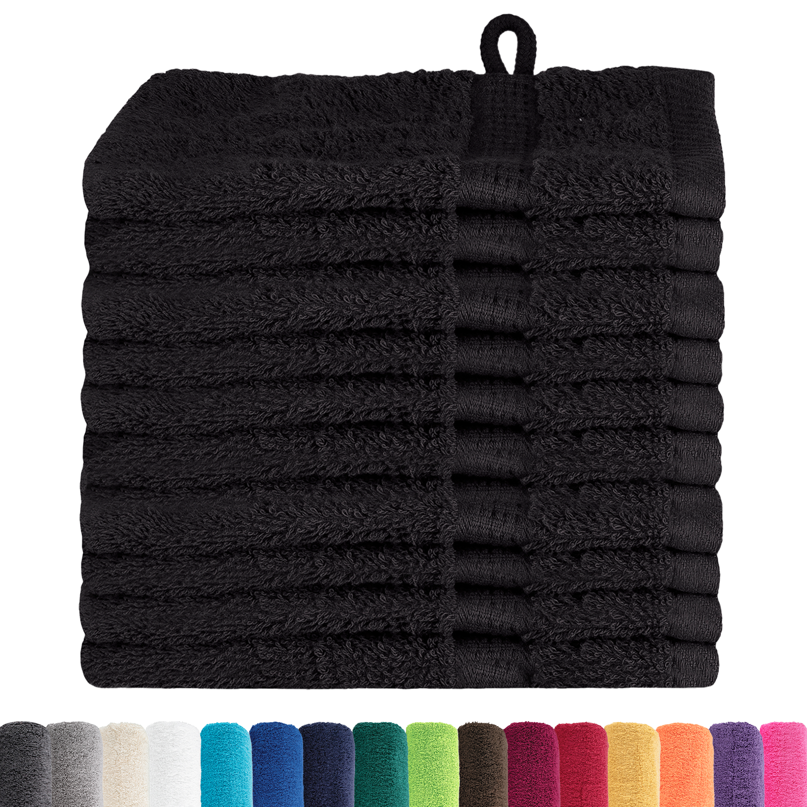 vidaXL Waskruisjes 10 pcs Zwart 15 x 21 cm Katoen