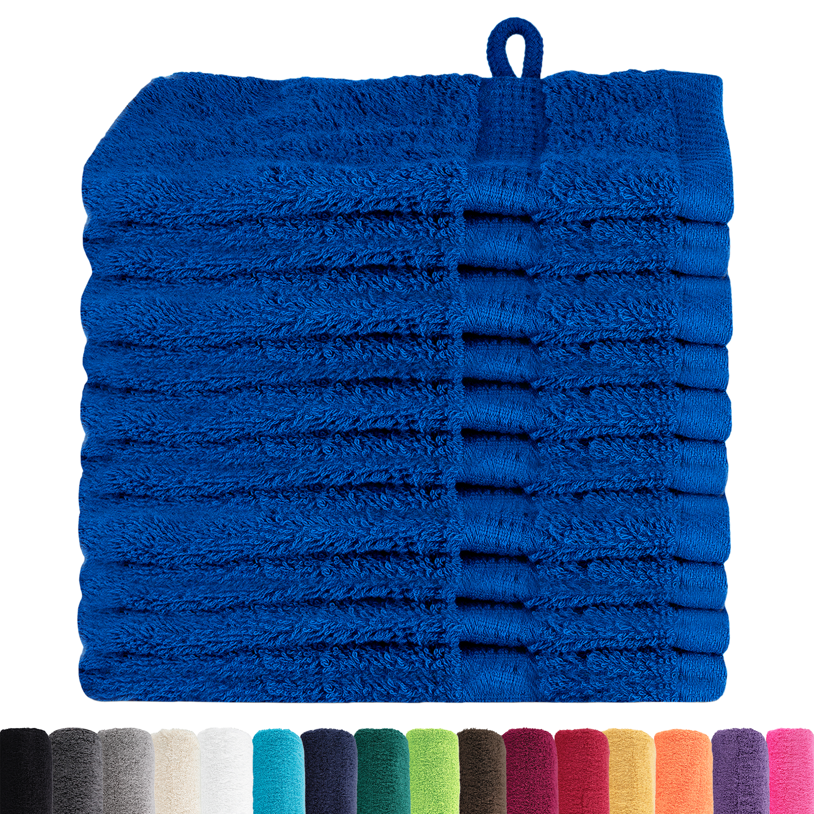 vidaXL Waskruisjes 10 pcs Blauw 15 x 21 cm Katoen