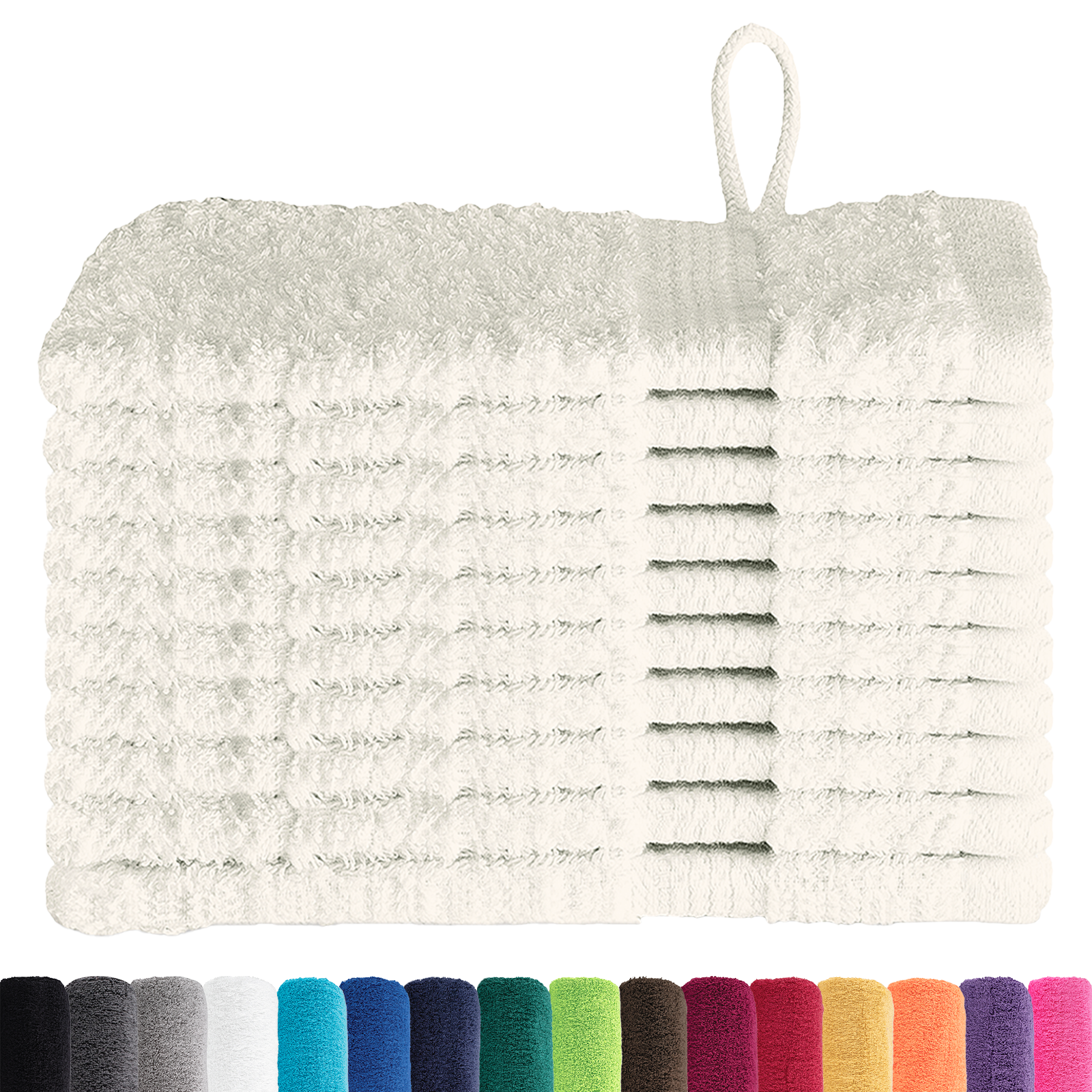 vidaXL Waskruisjes 10 pcs Crème 15 x 21 cm Katoen