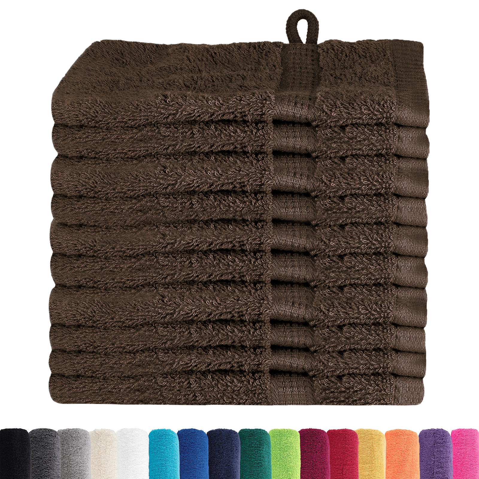 vidaXL Waskruisjes 10 pcs Bruin 15 x 21 cm Katoen