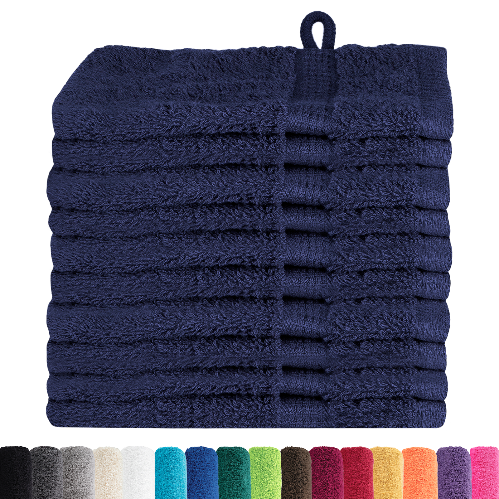 vidaXL Waskruisjes 10 pcs Marineblauw 15 x 21 cm Katoen
