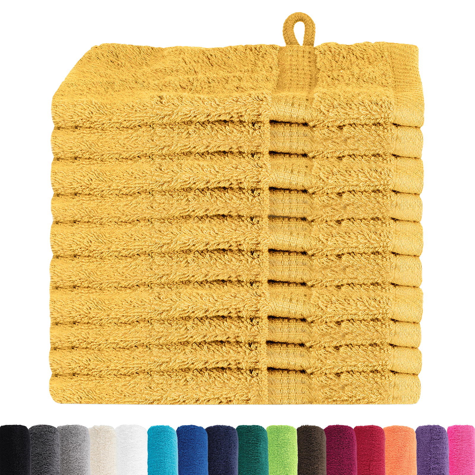 vidaXL Waskruisjes 10 pcs Goud 15 x 21 cm Katoen