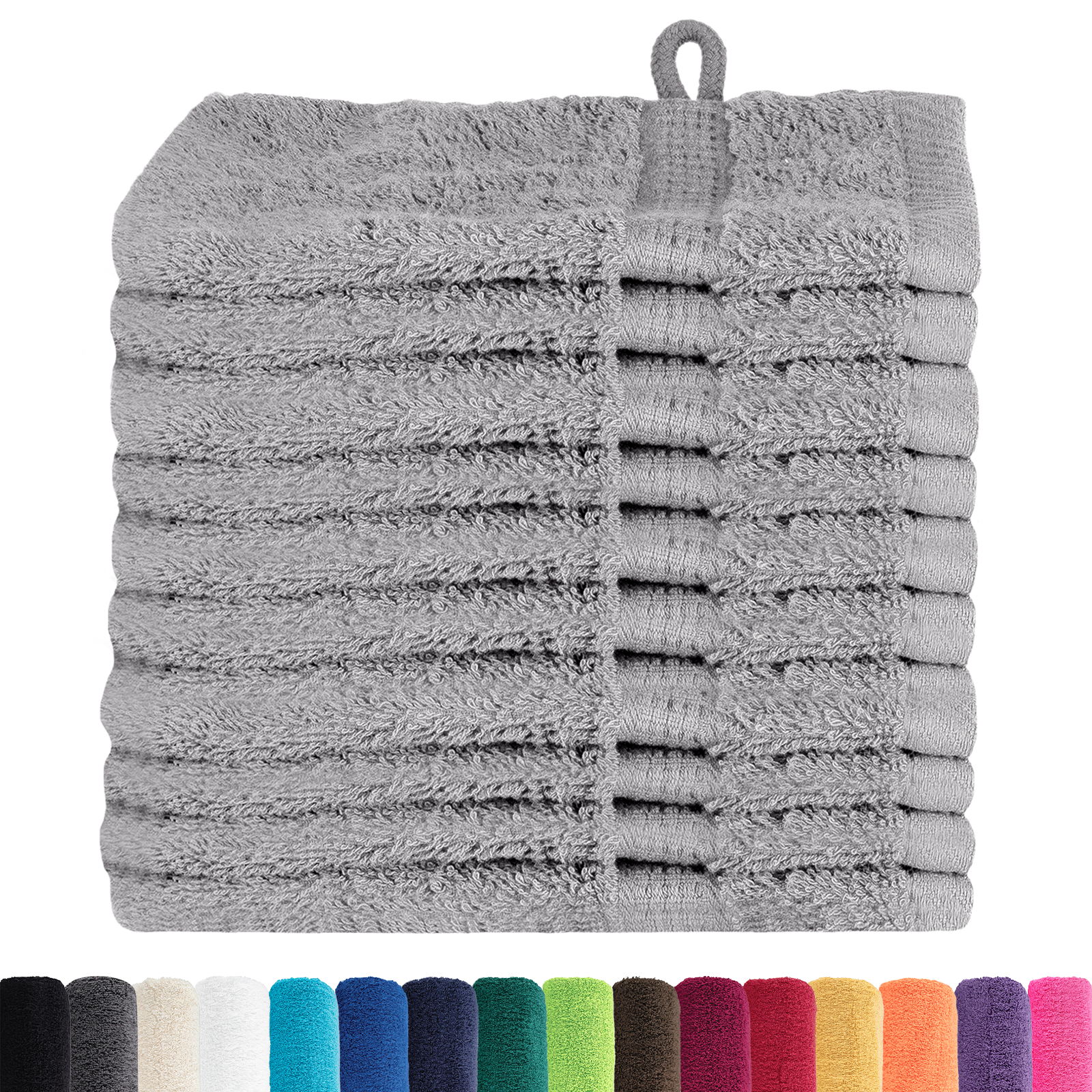 vidaXL Waskruisjes 10 pcs Grijs 15 x 21 cm Katoen