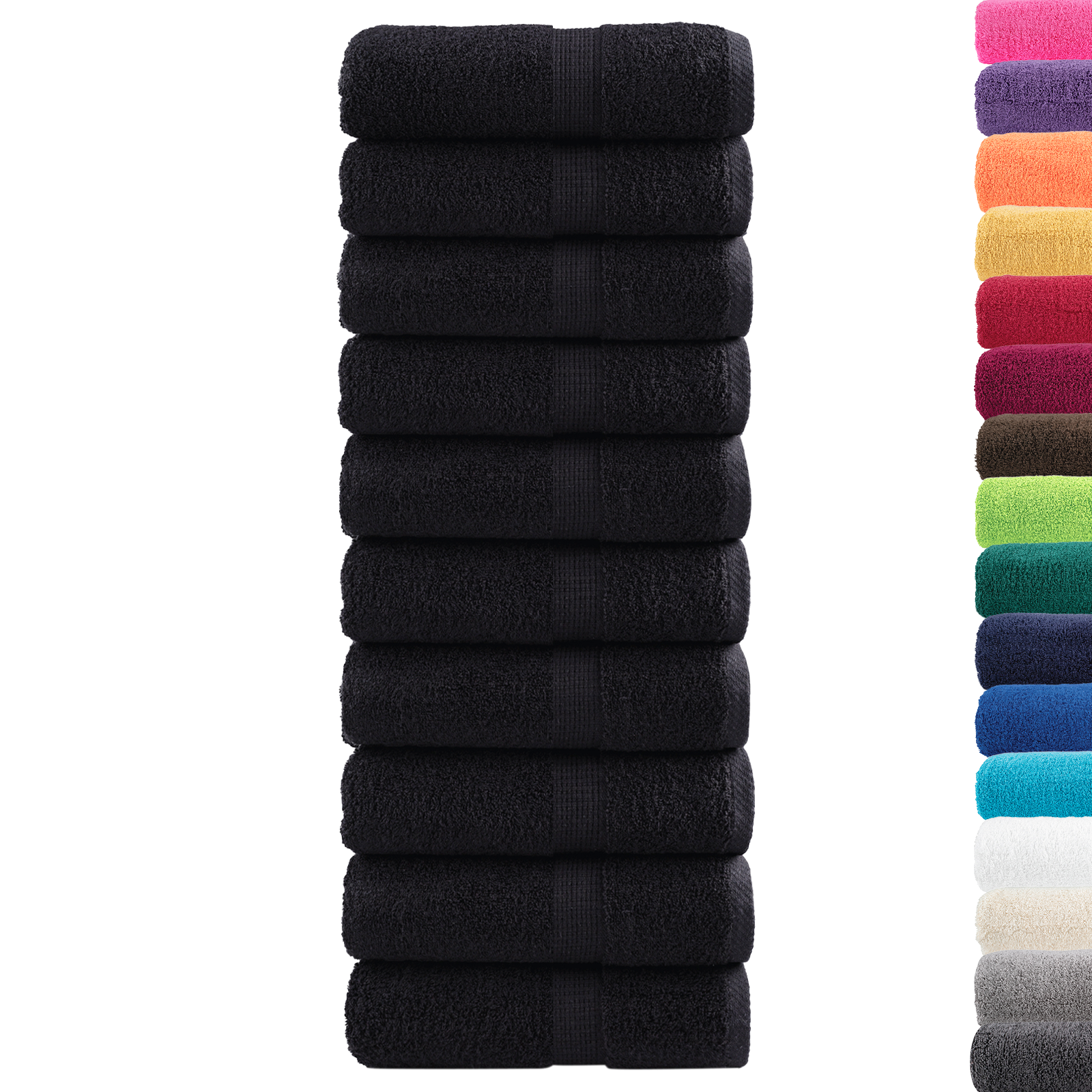 vidaXL Premium Zeepdoeken 'SOLUND' - 50 stuks Zwart, 30 x 30 cm, 550 gsm