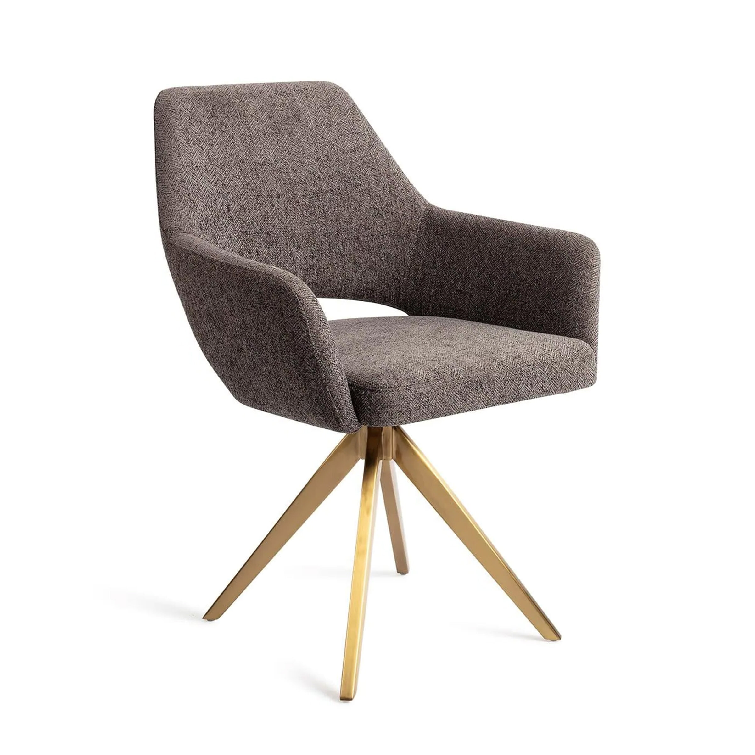 Jesper Home Eetkamerstoel Yanai Turn Gold - Amazing Grey