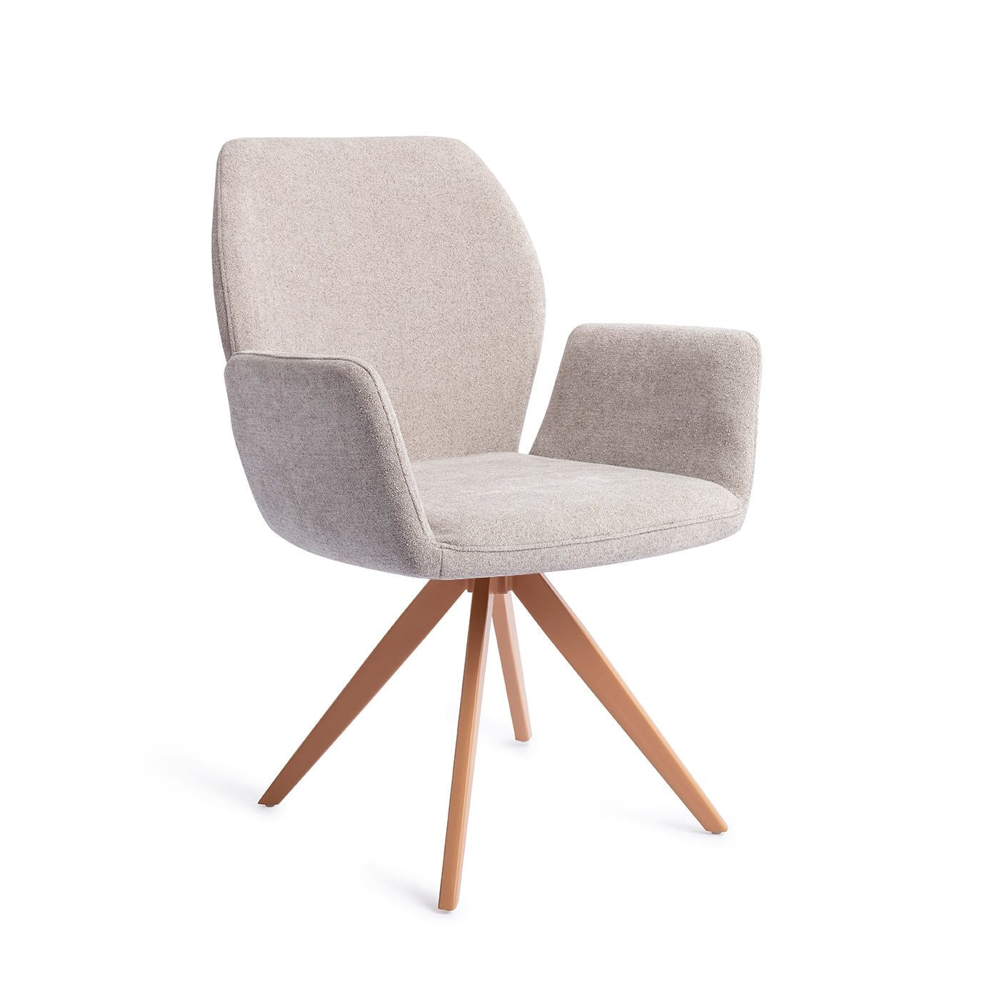 Jesper Home Draaibare Eetkamerstoel Misaki Turn Peach - Pretty Plaster