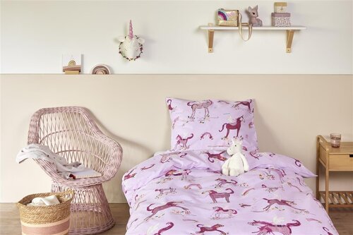 Beddinghouse x Hanneke de Jager Dekbedovertrek Unicorn Paradise Pink 140x200 cm