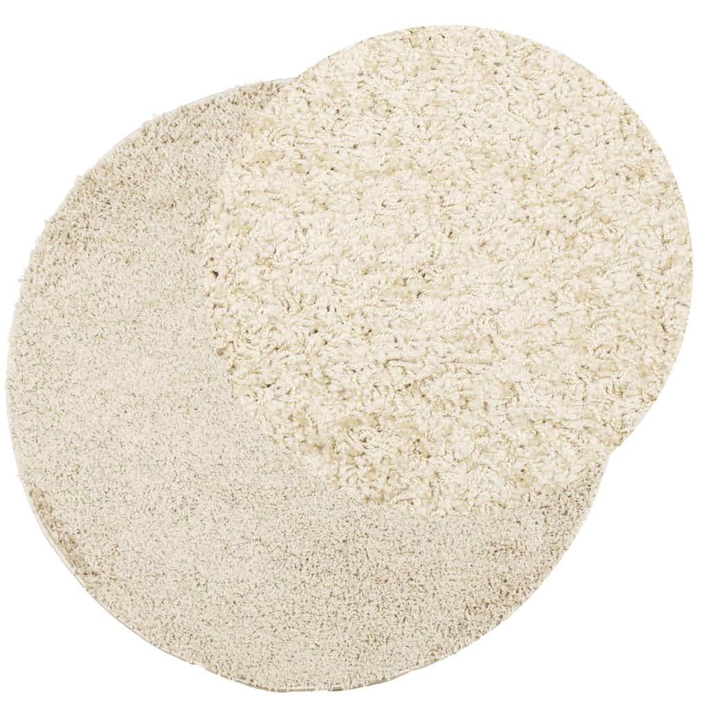 vidaXL Vloerkleed PAMPLONA shaggy hoogpolig modern Ø 160 cm goudkleur