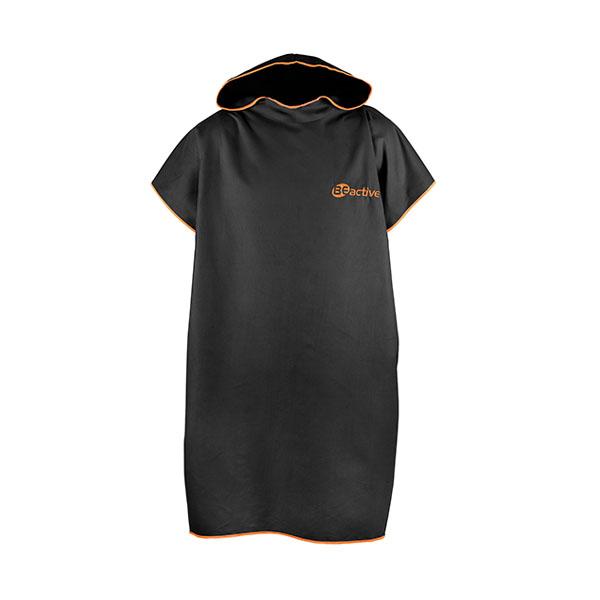 BECO BEactive beach poncho | zwart/oranje | maat 2XL/3XL