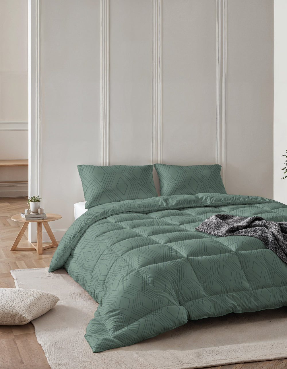 RoyalTextile - All-in one Lazy dekbed incl. kussenslopen - Dorian - Groen - 140 x 200