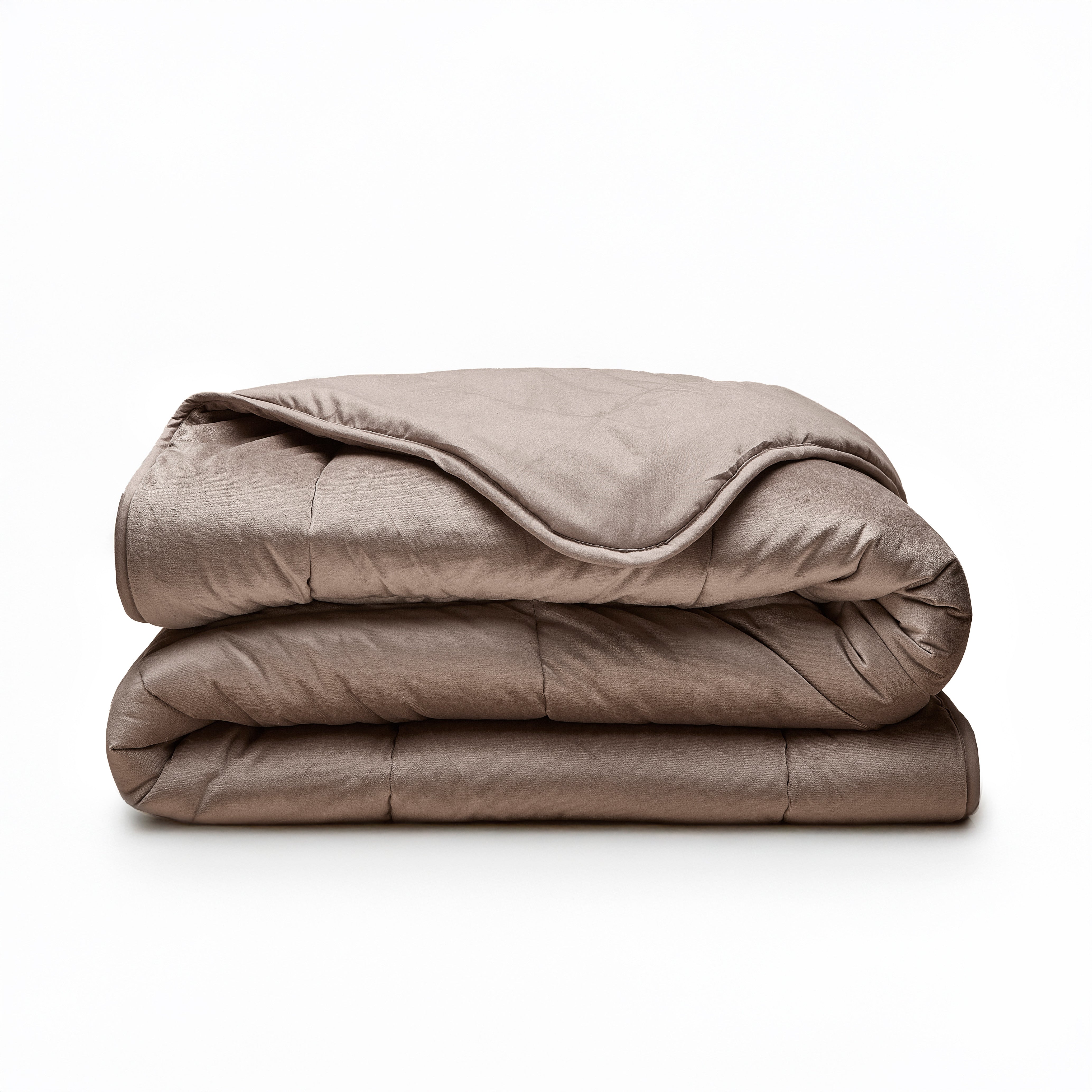 Lazy Velvet Dekbed - taupe/grijs. Dekbed en overtrek in 1, 240x200 dekbed zonder overtrek. 2-in-1 dekbed, taupe/grijs