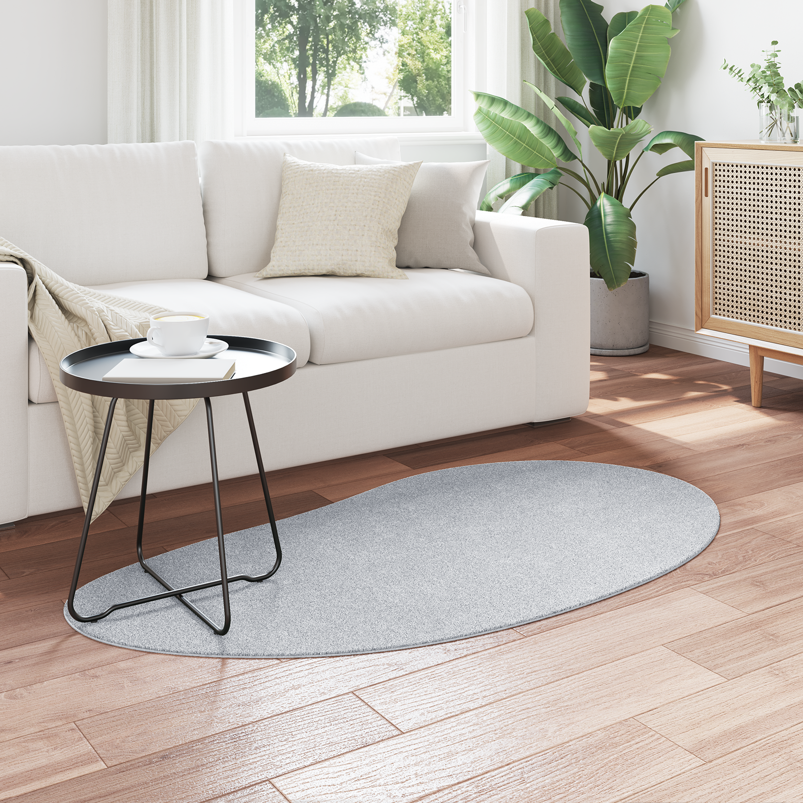 vidaXL Tapijt Grijs 80 x 150 cm Katoen