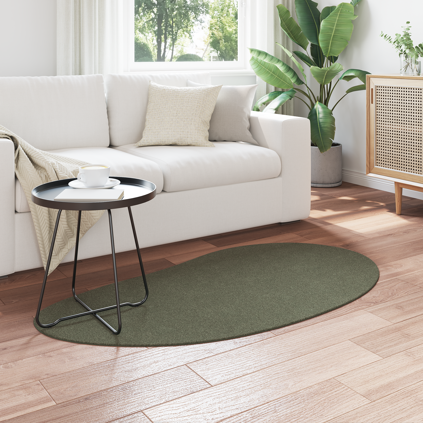 vidaXL Tapijt Bosgroen 80 x 150 cm Polyester