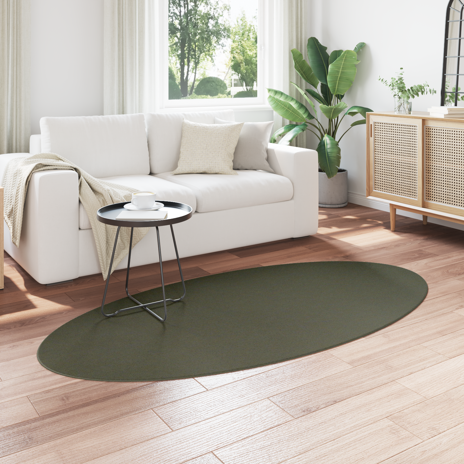 vidaXL Rug 'HUARTE'Bosgroen 100 x 200 cm Wol
